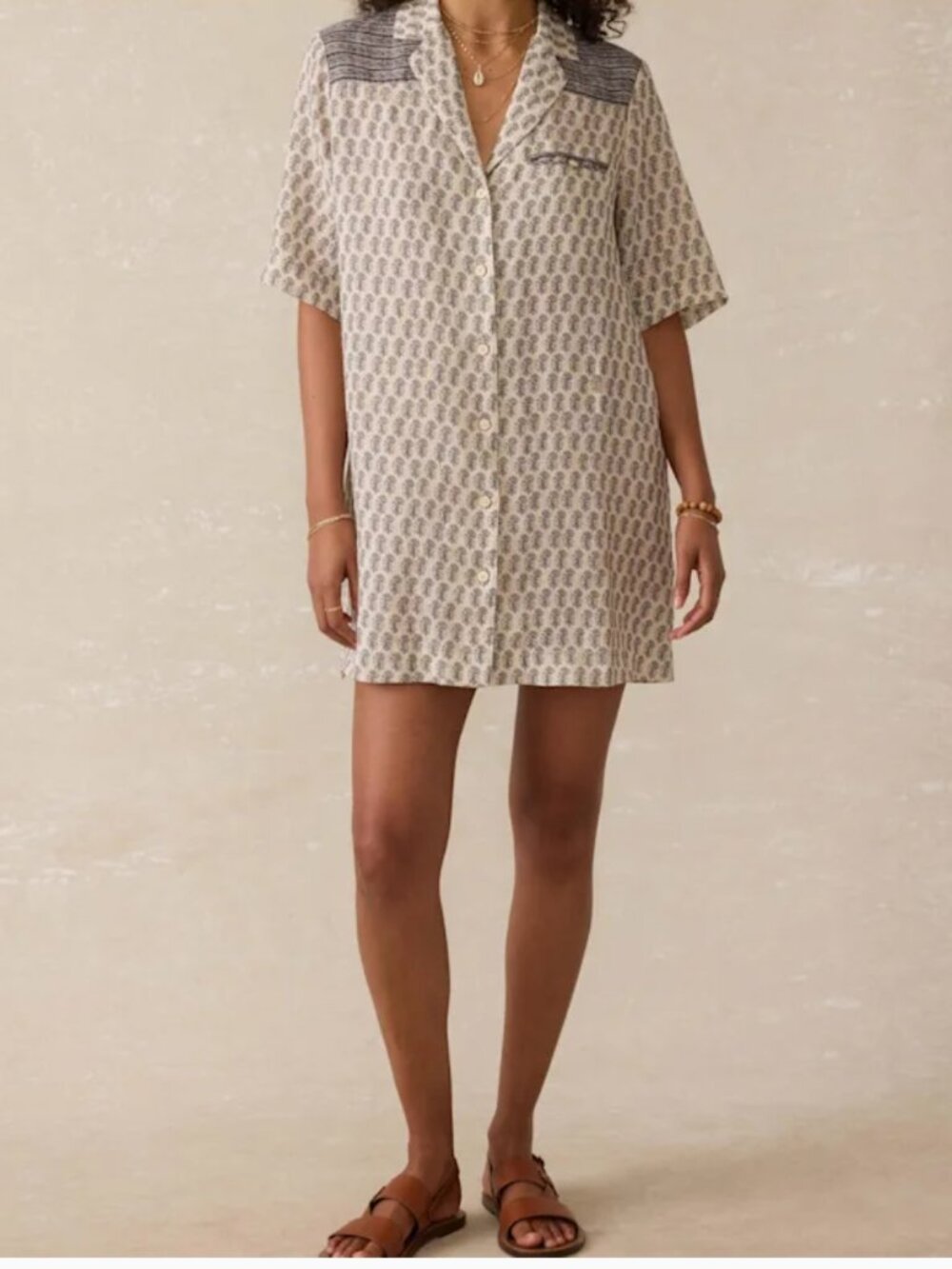 Faherty linen shirt dress, NWT